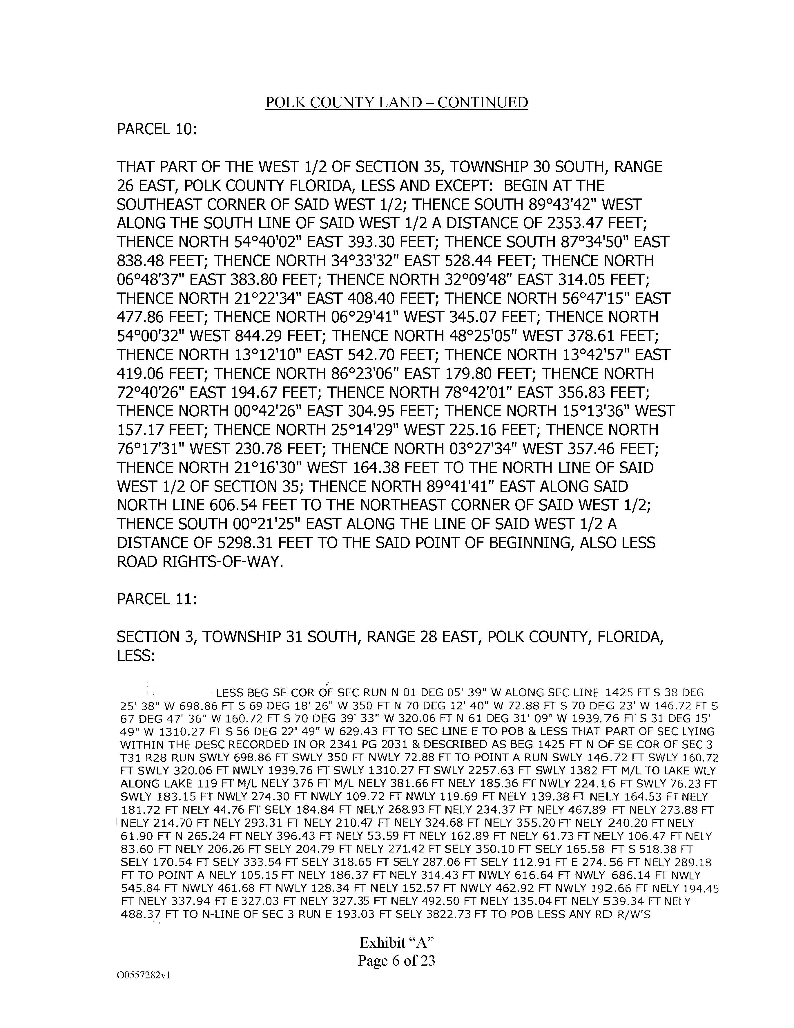 Page 6 of Exhibit A Legal Description of Collateral