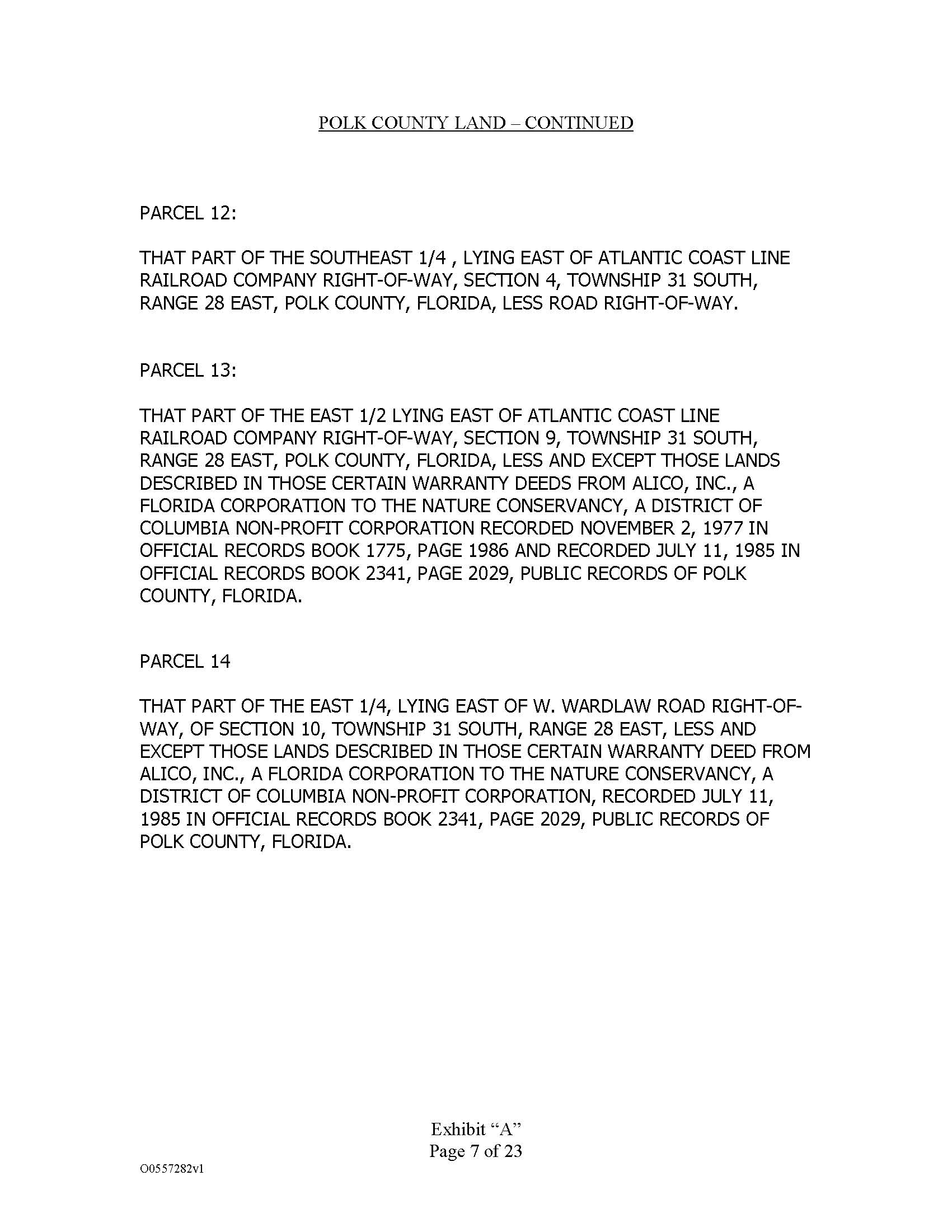 Page 7 of Exhibit A Legal Description of Collateral