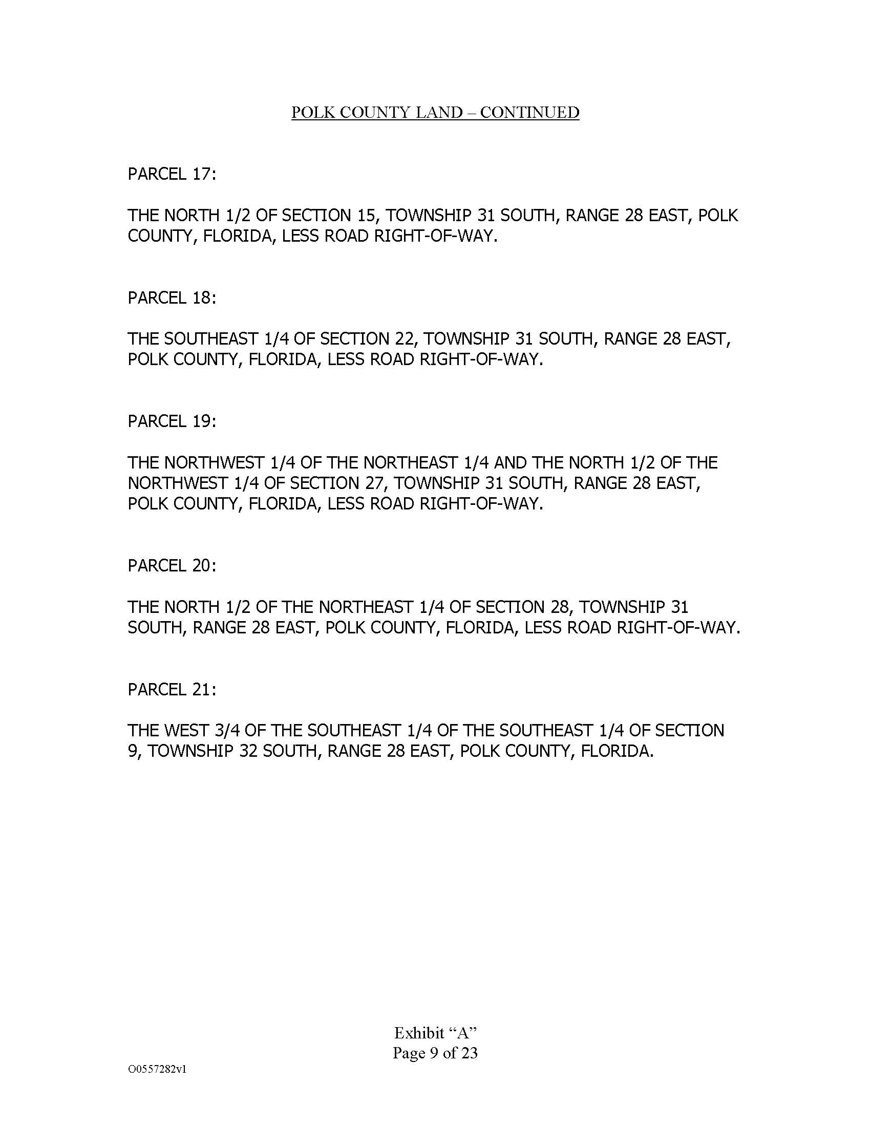 Page 9 of Exhibit A Legal Description of Collateral