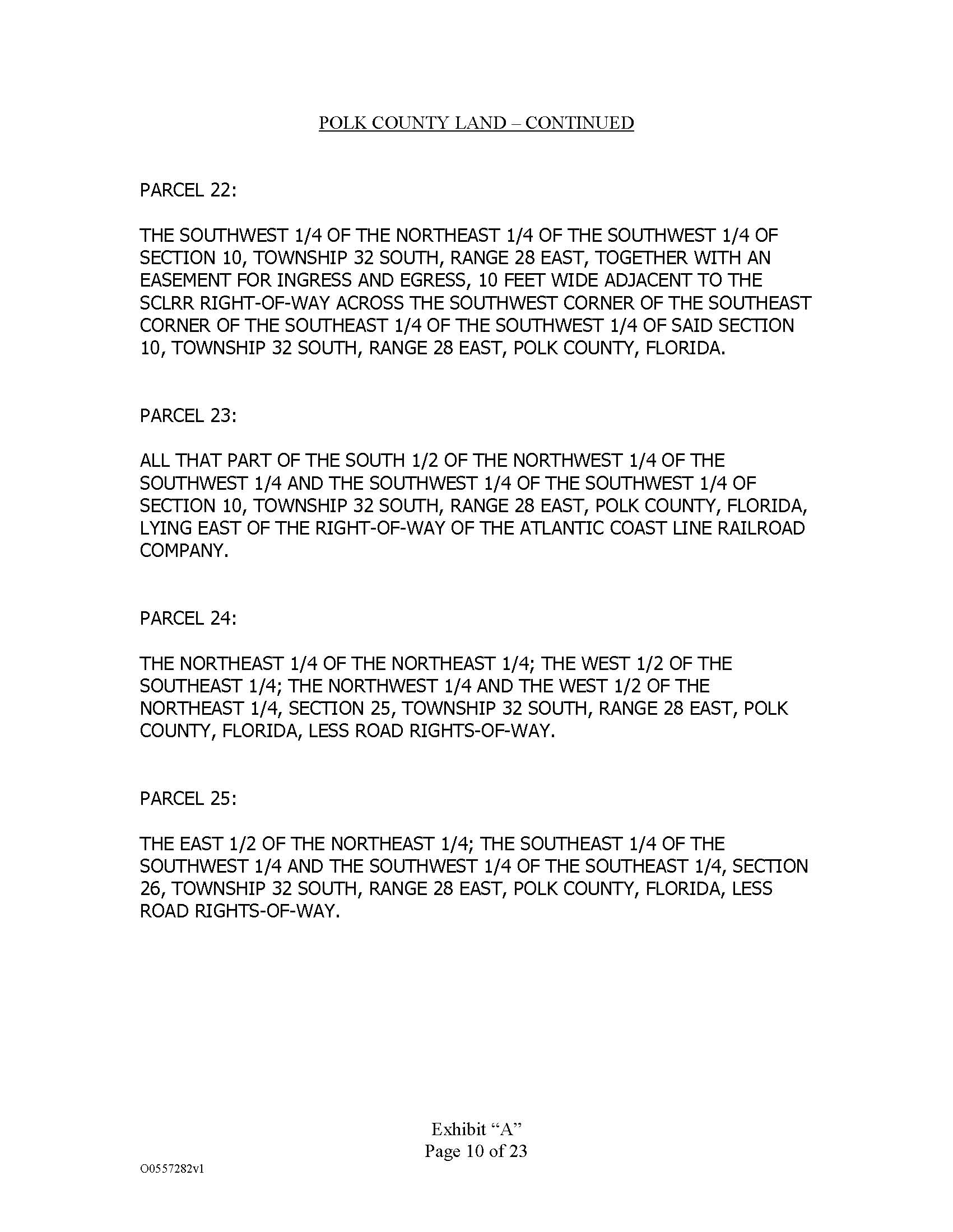 Page 10 of Exhibt A Legal Description of Collateral