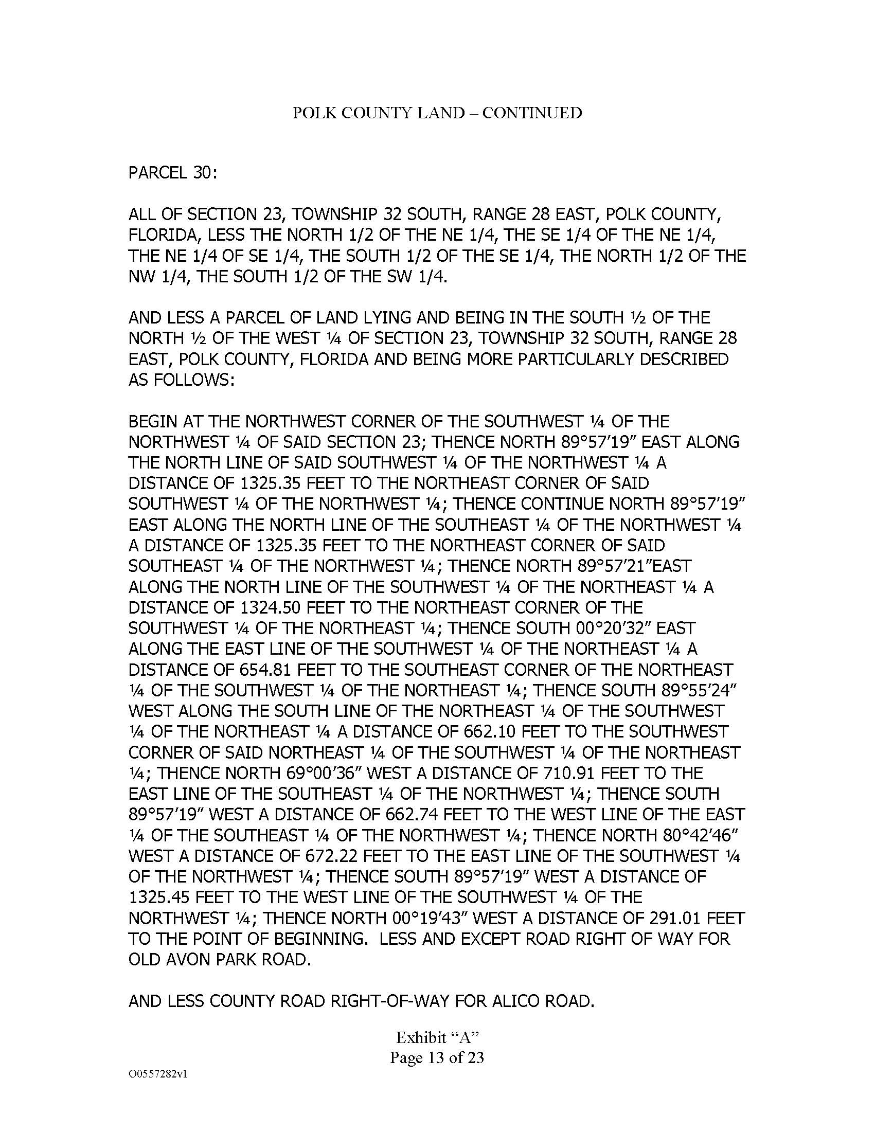 Page 13 of Exhibit A Legal Description of Collateral