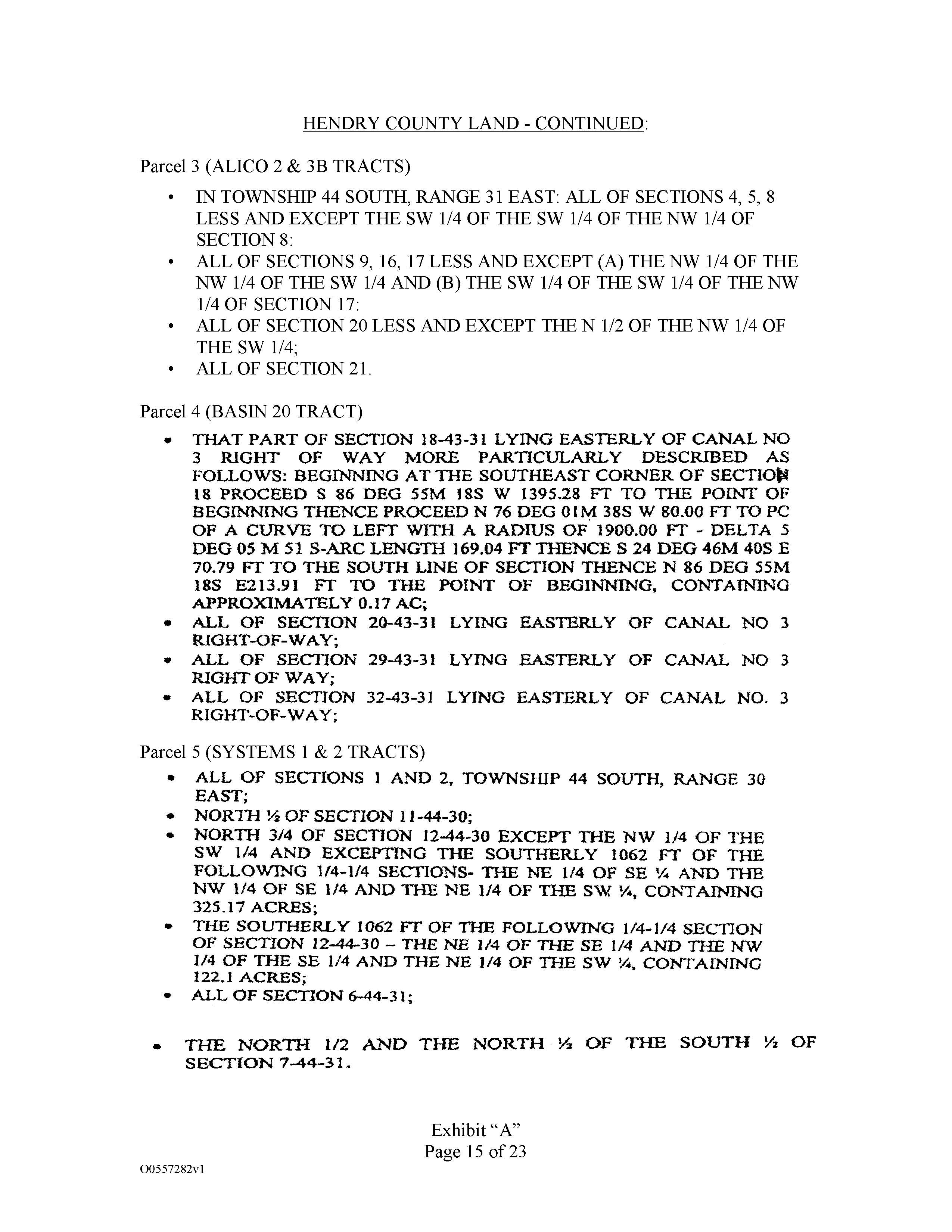 Page 15 of Exhibit A Legal Description of Collateral