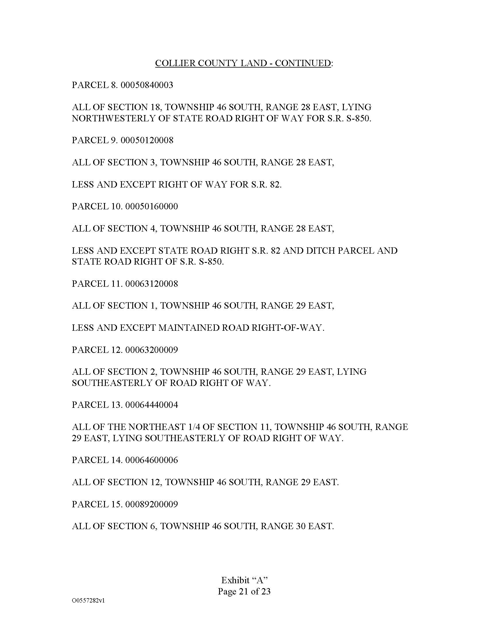 Page 21 of Exhibt A Legal Description of Collateral
