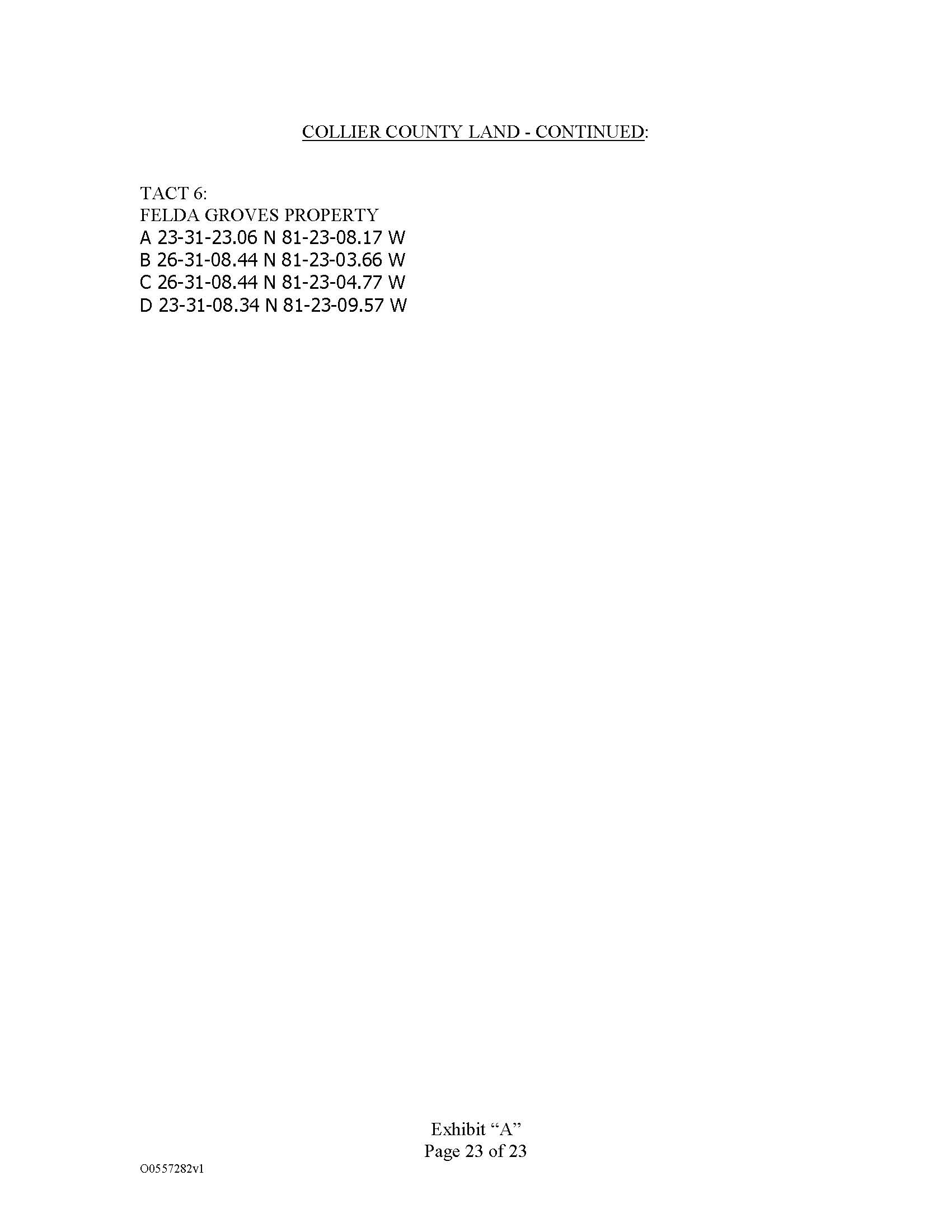 Page 23 of Exhibit A Legal Description of Collateral